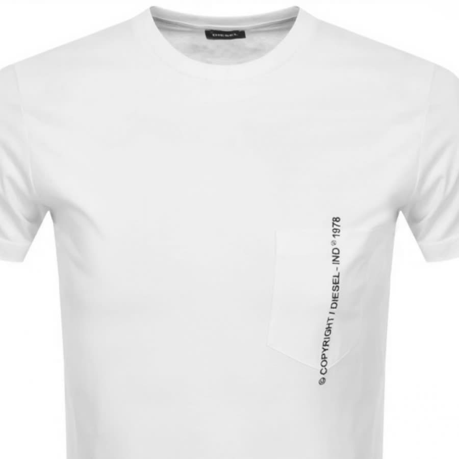 Alternative Image for ProductDiesel T Rubin Pocket Short Sleeved T Shirt White2